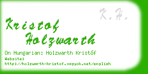 kristof holzwarth business card